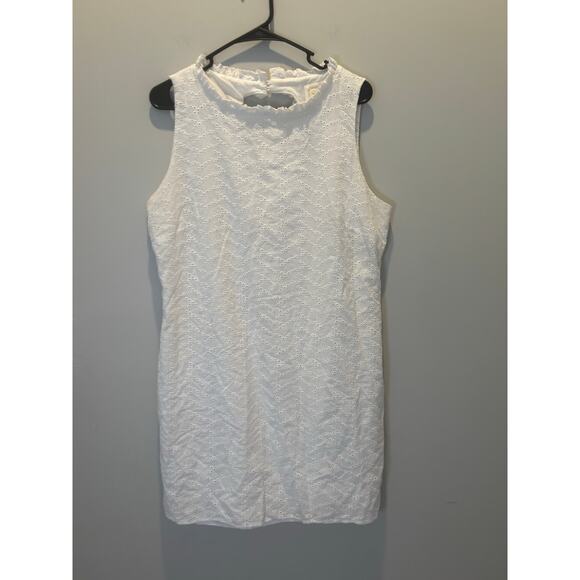 Sail to Sable White Eyelet Sleeveless Dress Keyhole Cutout Size XL - Picture 1 of 4